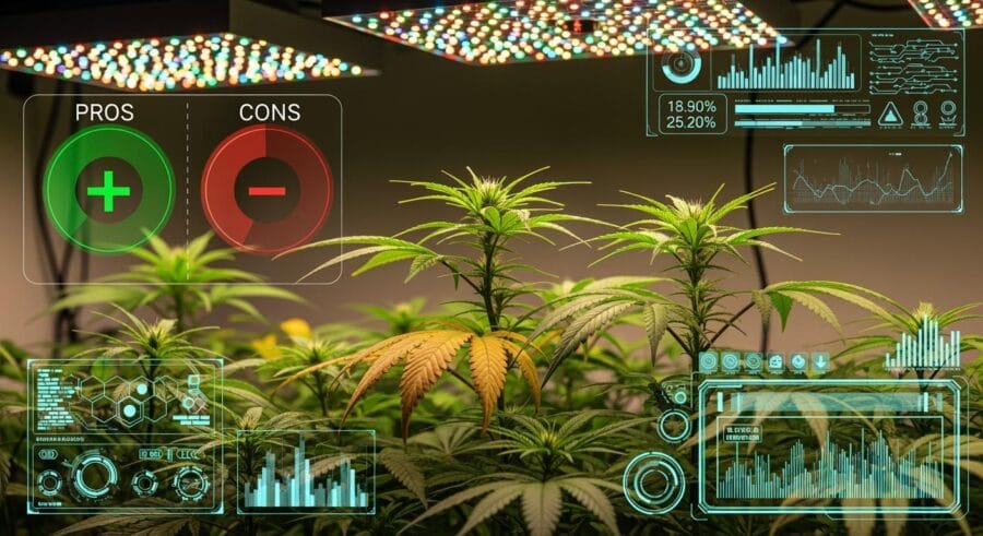 Full-Spectrum LED Grow Lights for Cannabis Pros and Cons