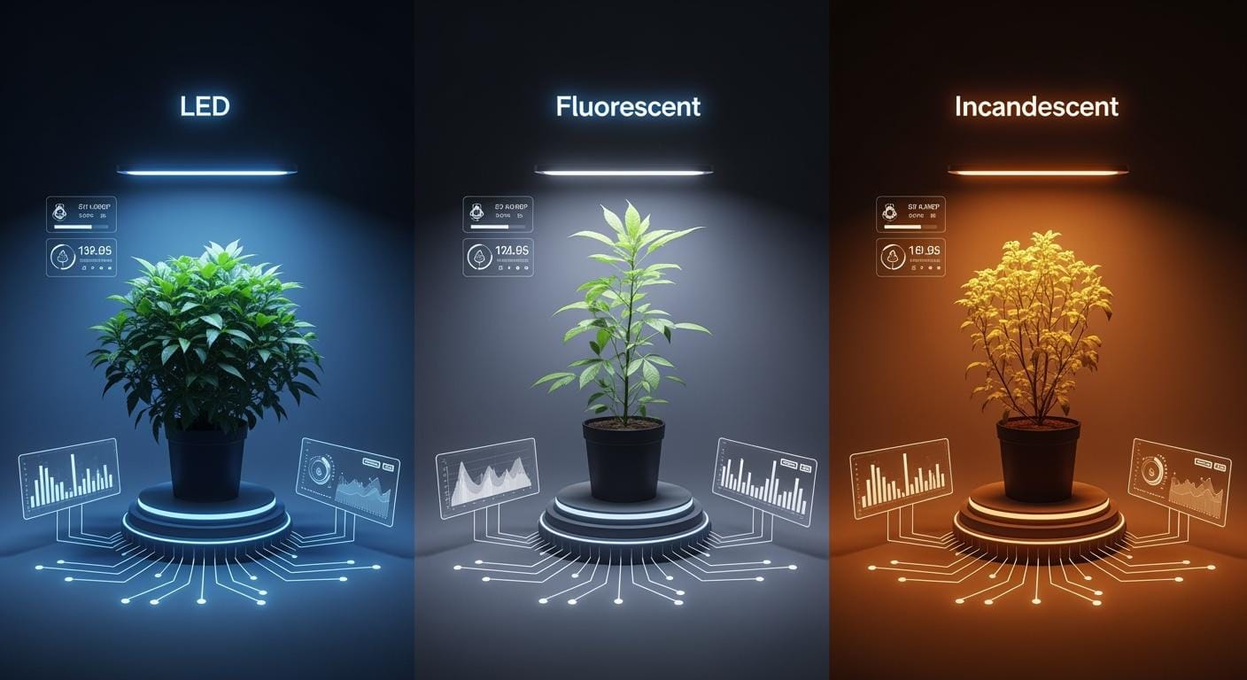 Plant Grow Lights Showdown LED, Fluorescent, or Incandescent