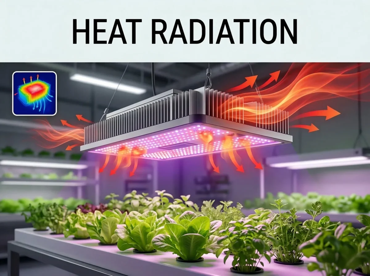 Grow Light Heat Radiation