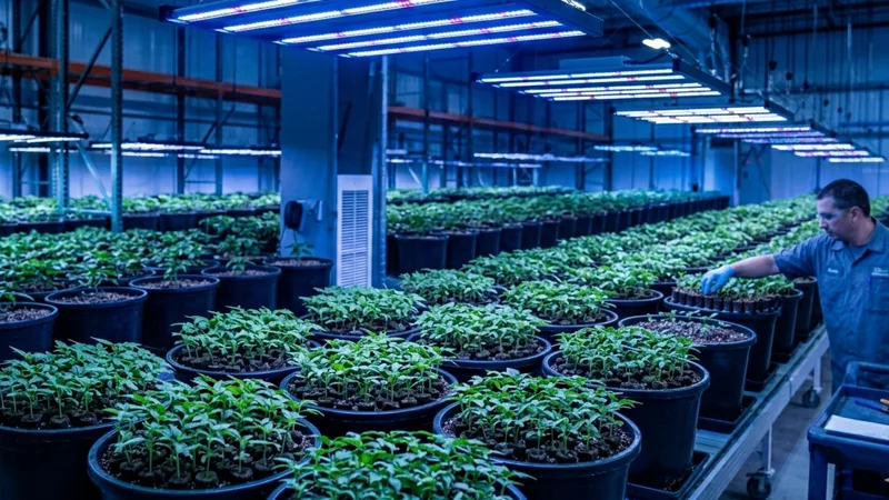 Blue Light Is Essential for Cannabis Root Development