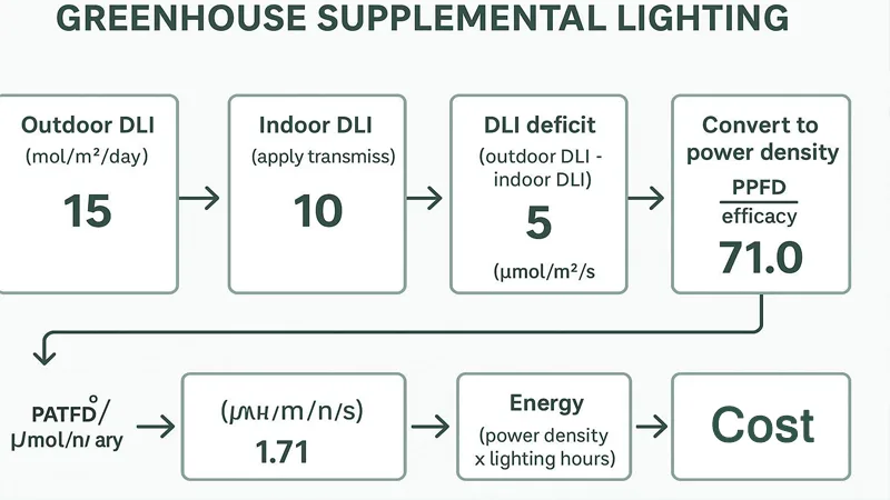 Convert deficit to PPFD