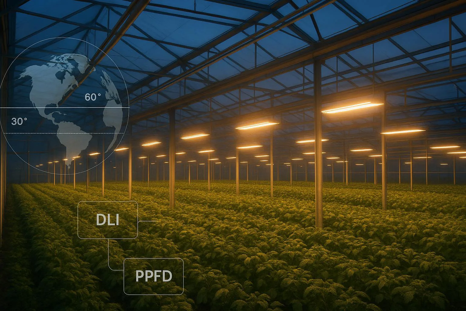 Greenhouse supplemental lighting calculations