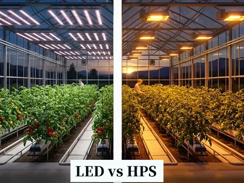 LED vs HPS Commercial Greenhouse: Which Wins for Tomato Yield