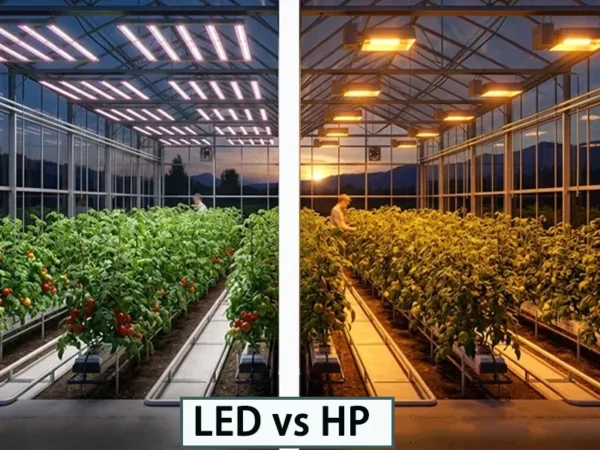 LED vs HPS commercial greenhouse
