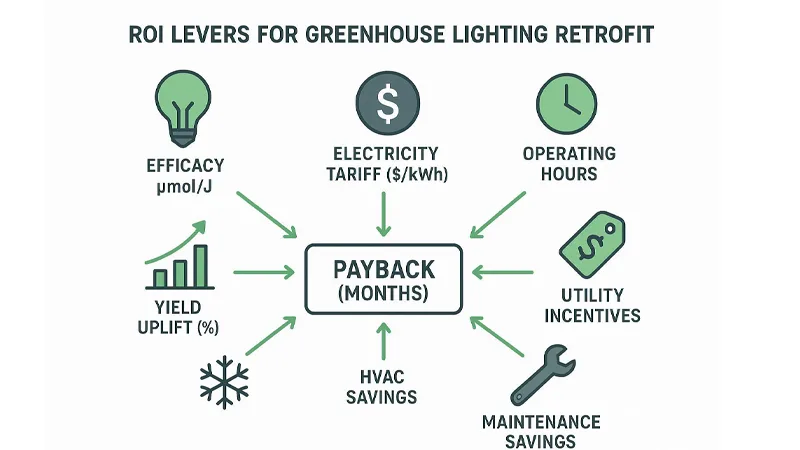 ROI LEVERS GREENHOUSE LIGHTING RETROFIT