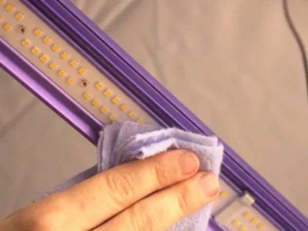 Safely clean commercial LED grow lights