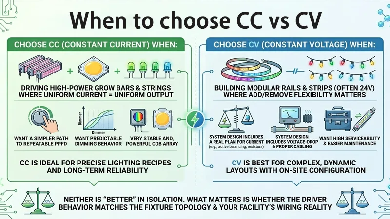 When to choose CC vs CV