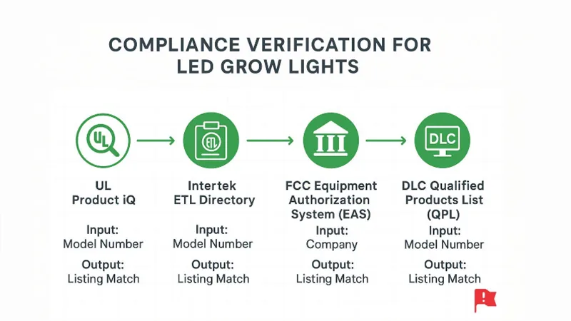 compliance verification for led grow lights