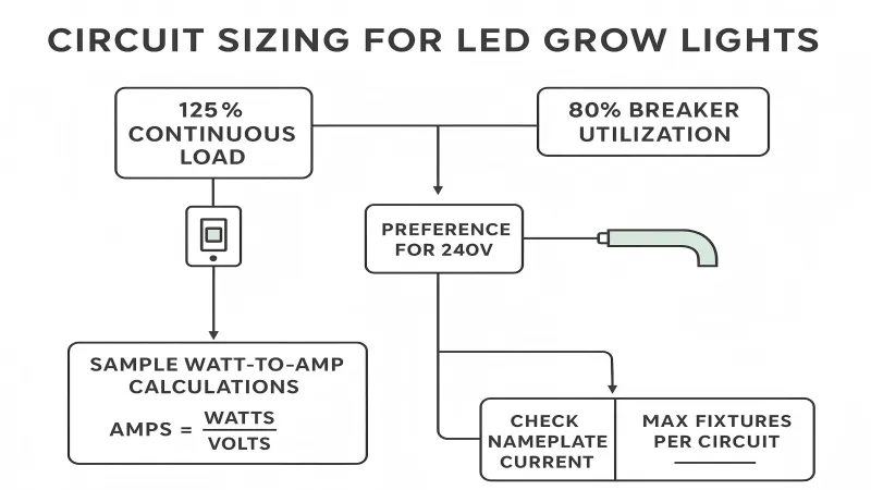 circuit sizing for led grow lights
