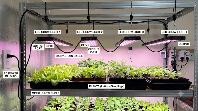 daisy chain led grow light