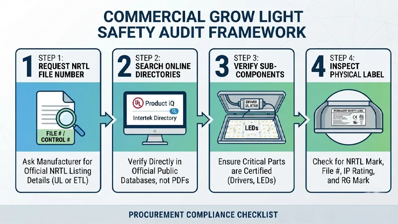COMMERCIAL GROW LIGHT SAFETY AUDIT FRAMEWORK