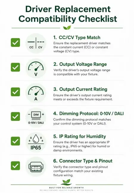 drive replacement compatibility checklist