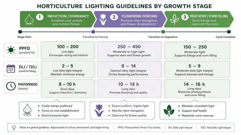 horticulture lighting guidelines by growth stage