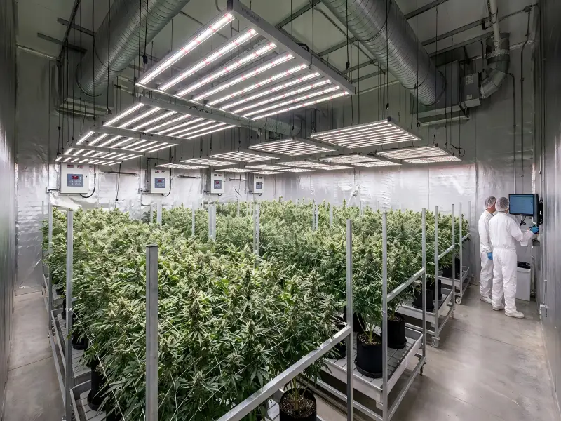 hvac load cannabis lights