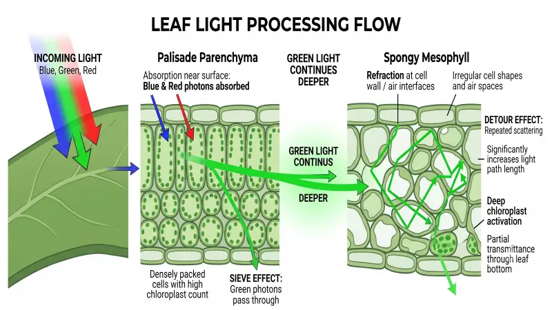leaf light processing flow