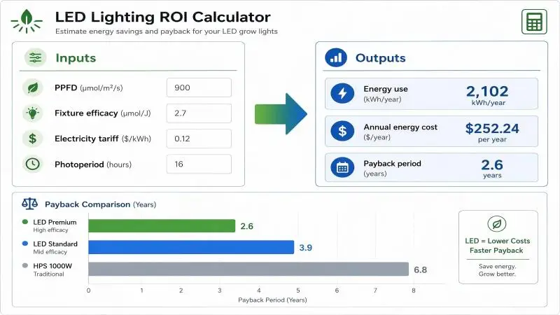 led lighting roi calculator