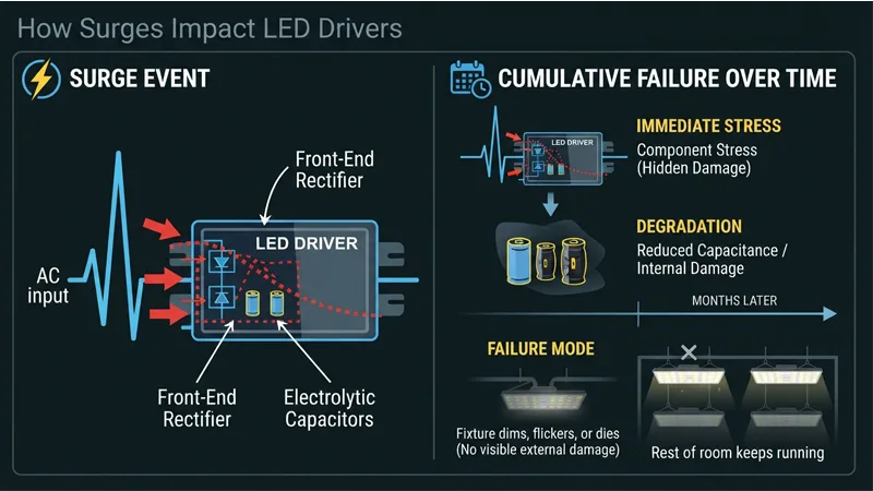How Surges Impact LED Drivers