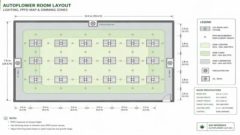 autoflower room layout