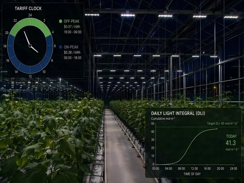 day-extension lighting greenhouse