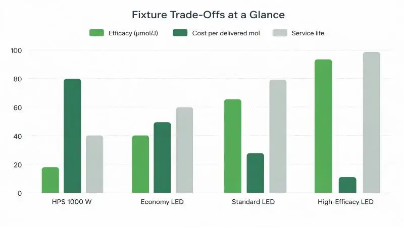 fixture trade offs at a glance