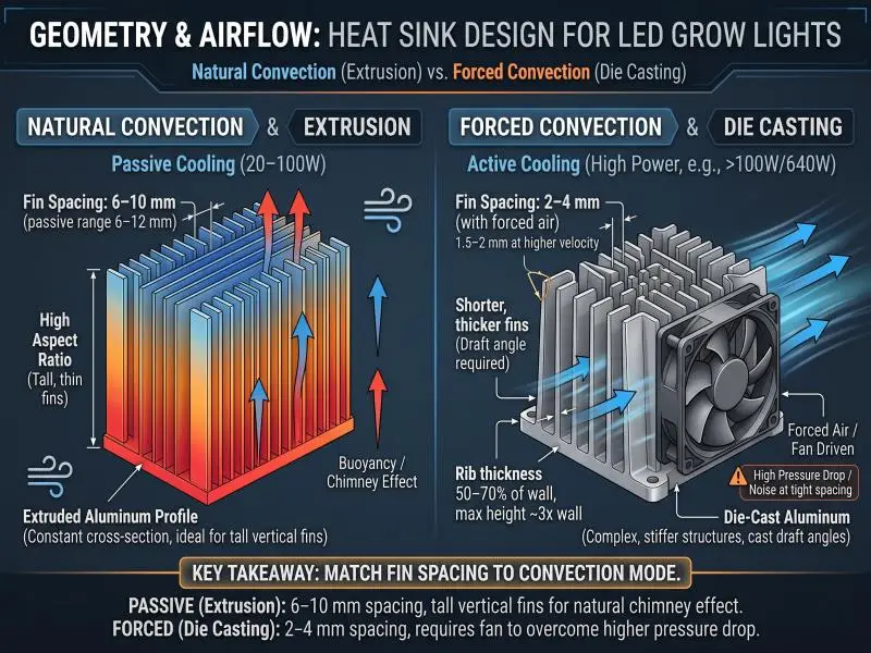 geometry & airflow: heat sink design for led grow lights