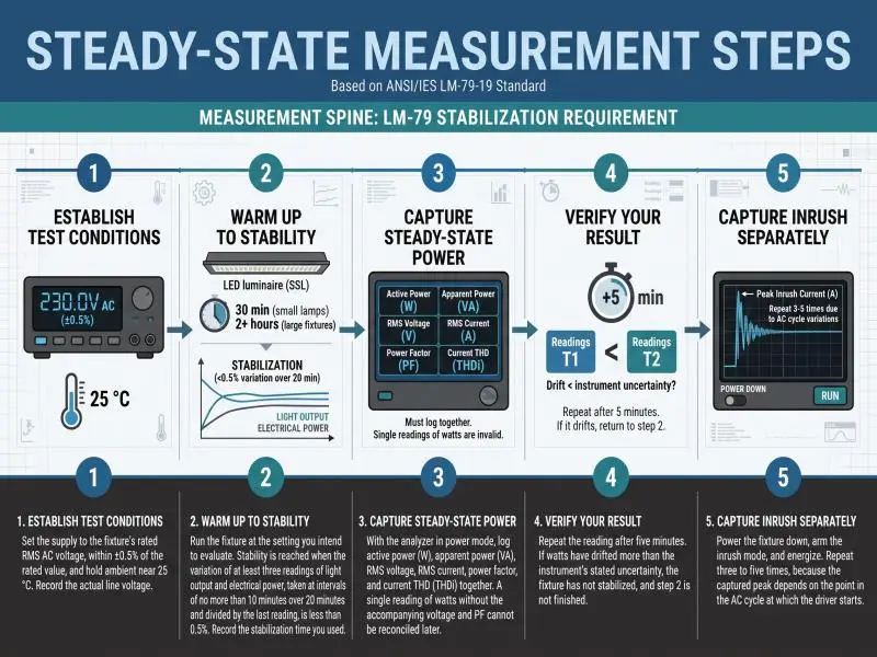 steady state measurement steps